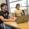 (From left) Waldo Guzman Barrientos is taking part in the Place-based Health Informatics Research Education program, with Megha Padi, PhD, an assistant professor at the University of Arizona College of Medicine – Tucson’s Department of Cellular and Molecular Medicine.